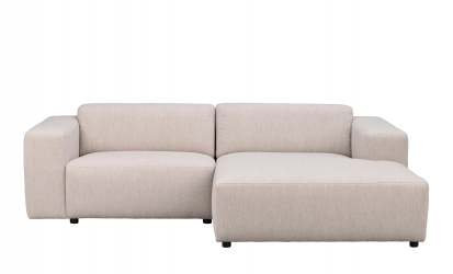 WILLARD sofa 3-seter-sjeselong hyre lys beige