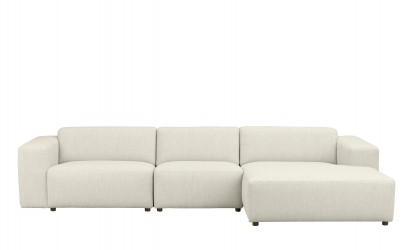 WILLARD sofa 4-seters sjeselong hyre hvit