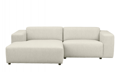 WILLARD sofa 3-seters sjeselong venstre hvit