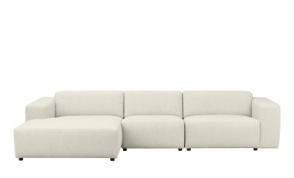 WILLARD sofa 4-seters sjeselong venstre hvit