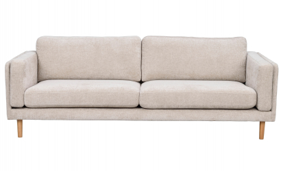 BRADEN 3-seters sofa Lys beige/Eik