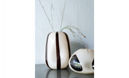 NOVA Vase Beige/Svart Hy