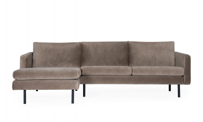 SANDHAMN Divansofa Venstre Velvet Beige