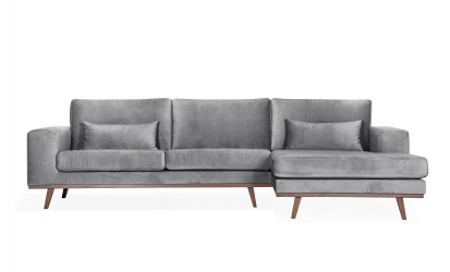 STOCKHOLM Divansofa Hyre Velvet Edition Lys Gr