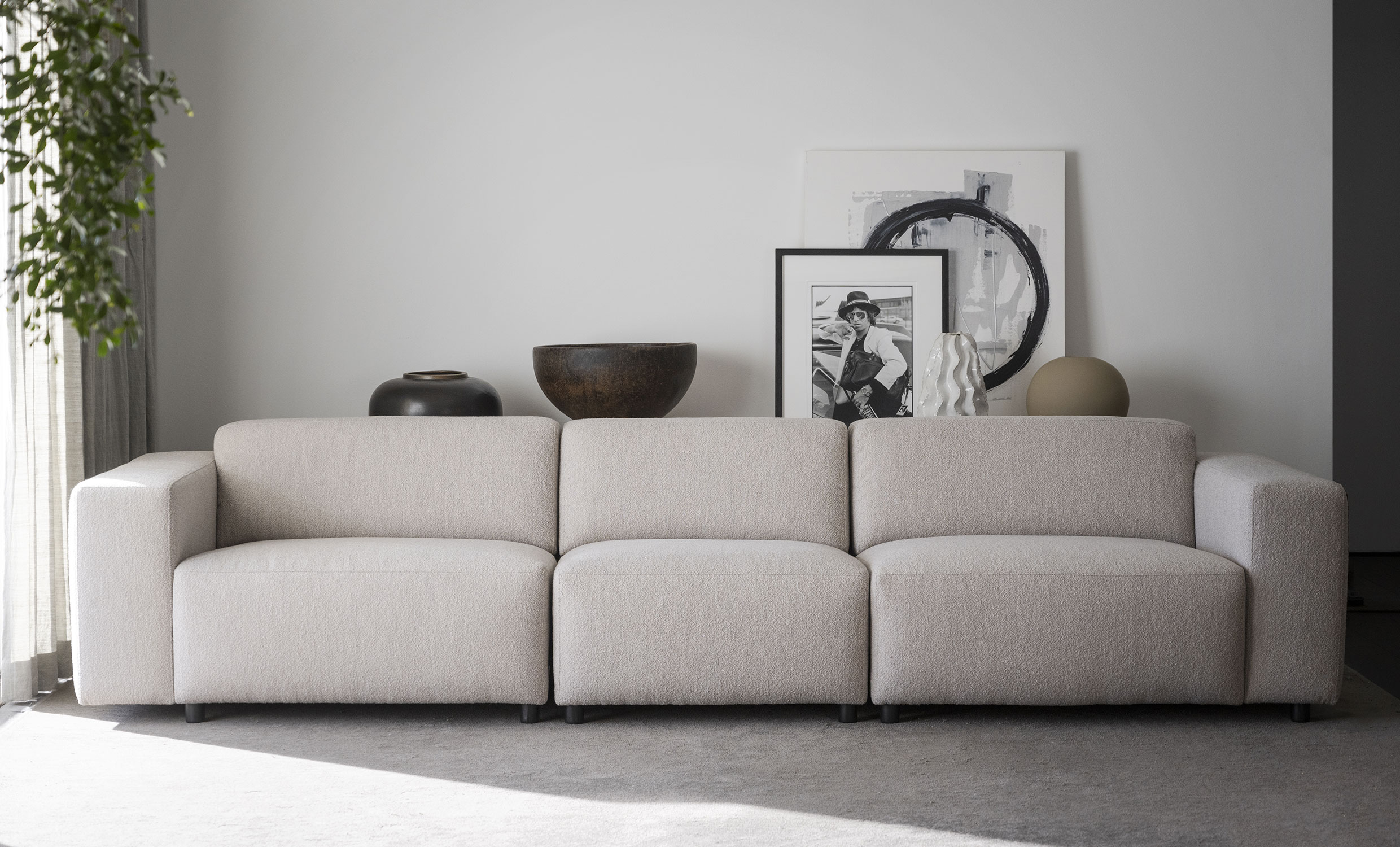 WILLARD sofa 4-seter lys beige