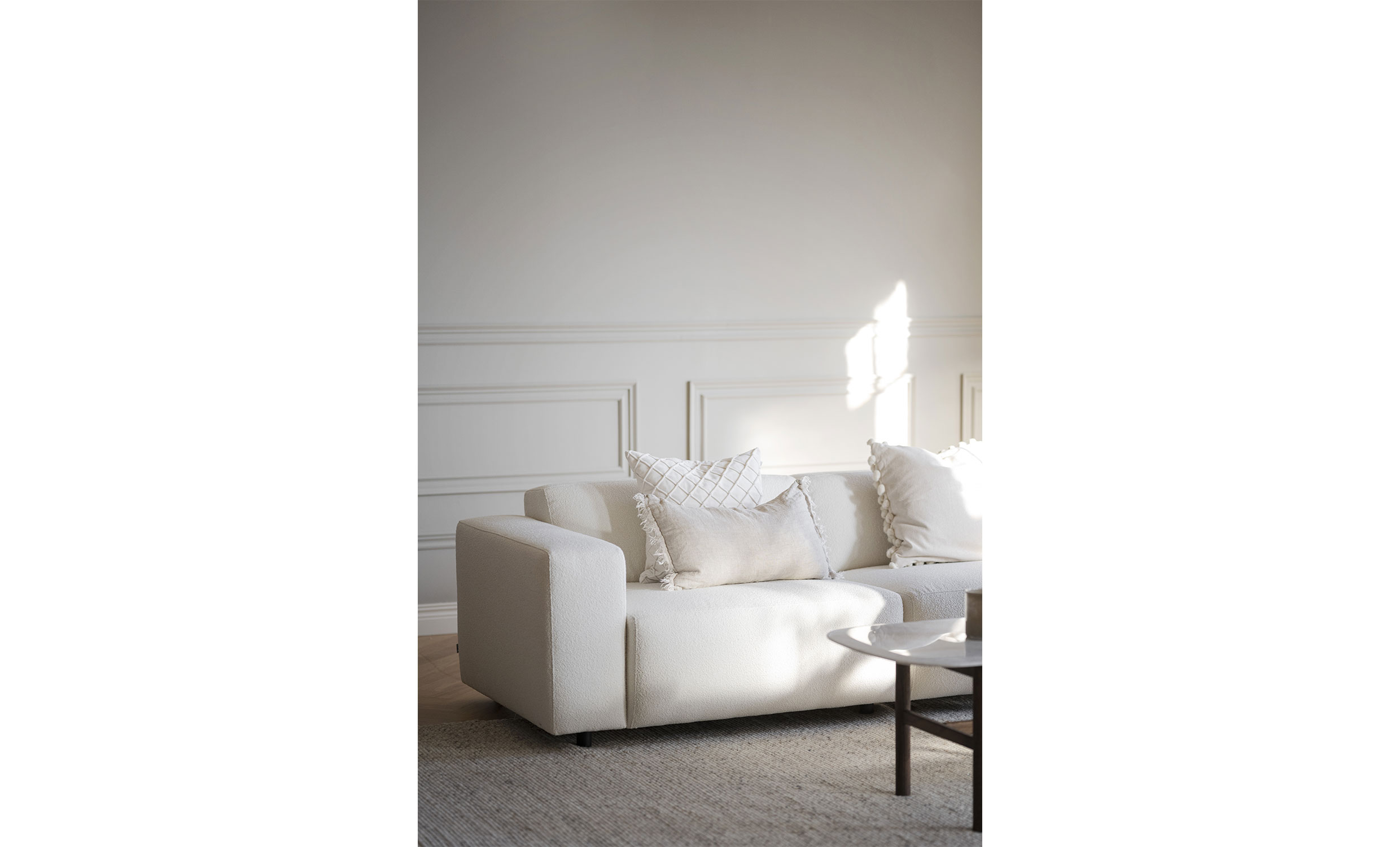 WILLARD sofa 4-seter hvit