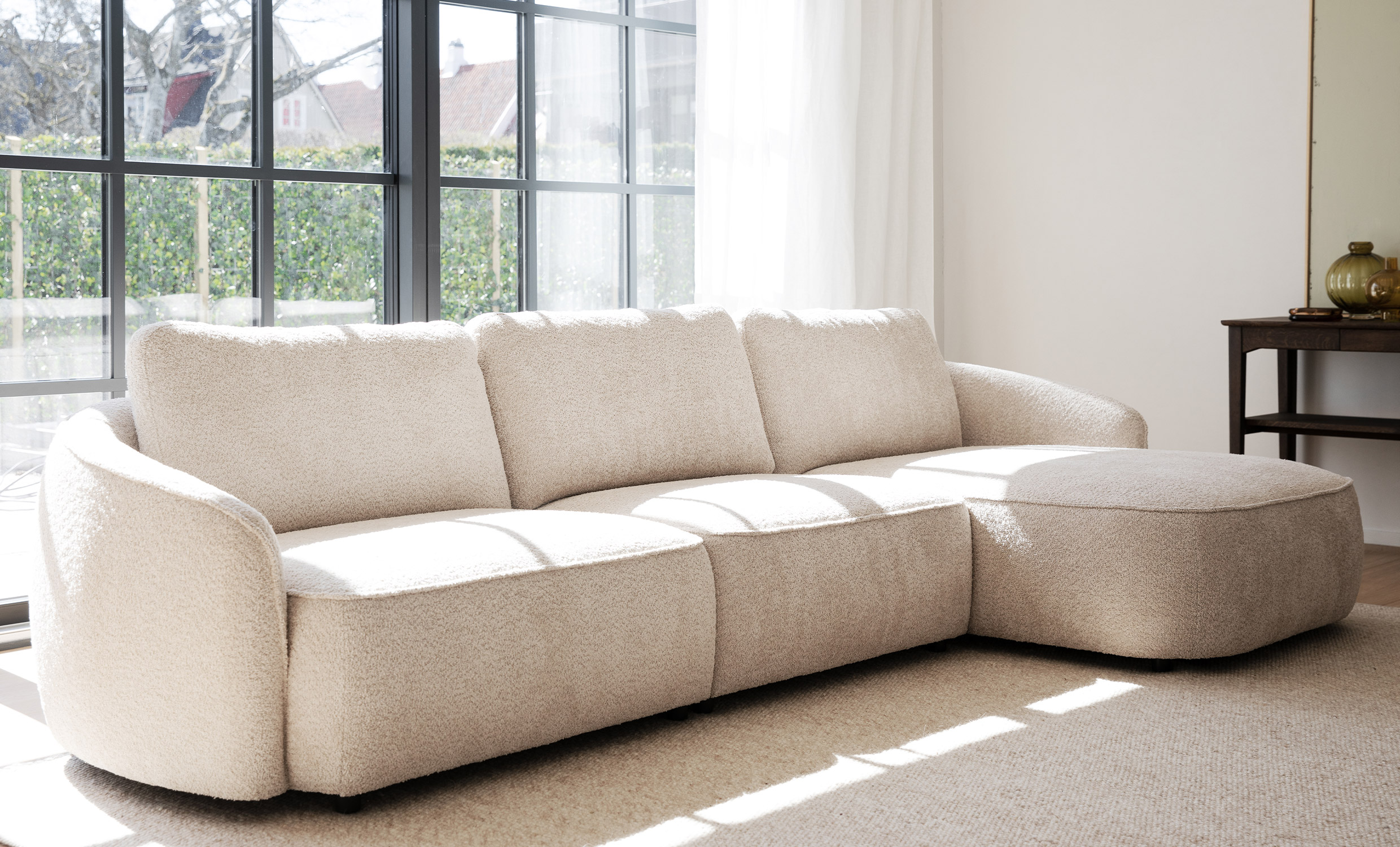 NORRIS Divansofa L Hyre Lys beige