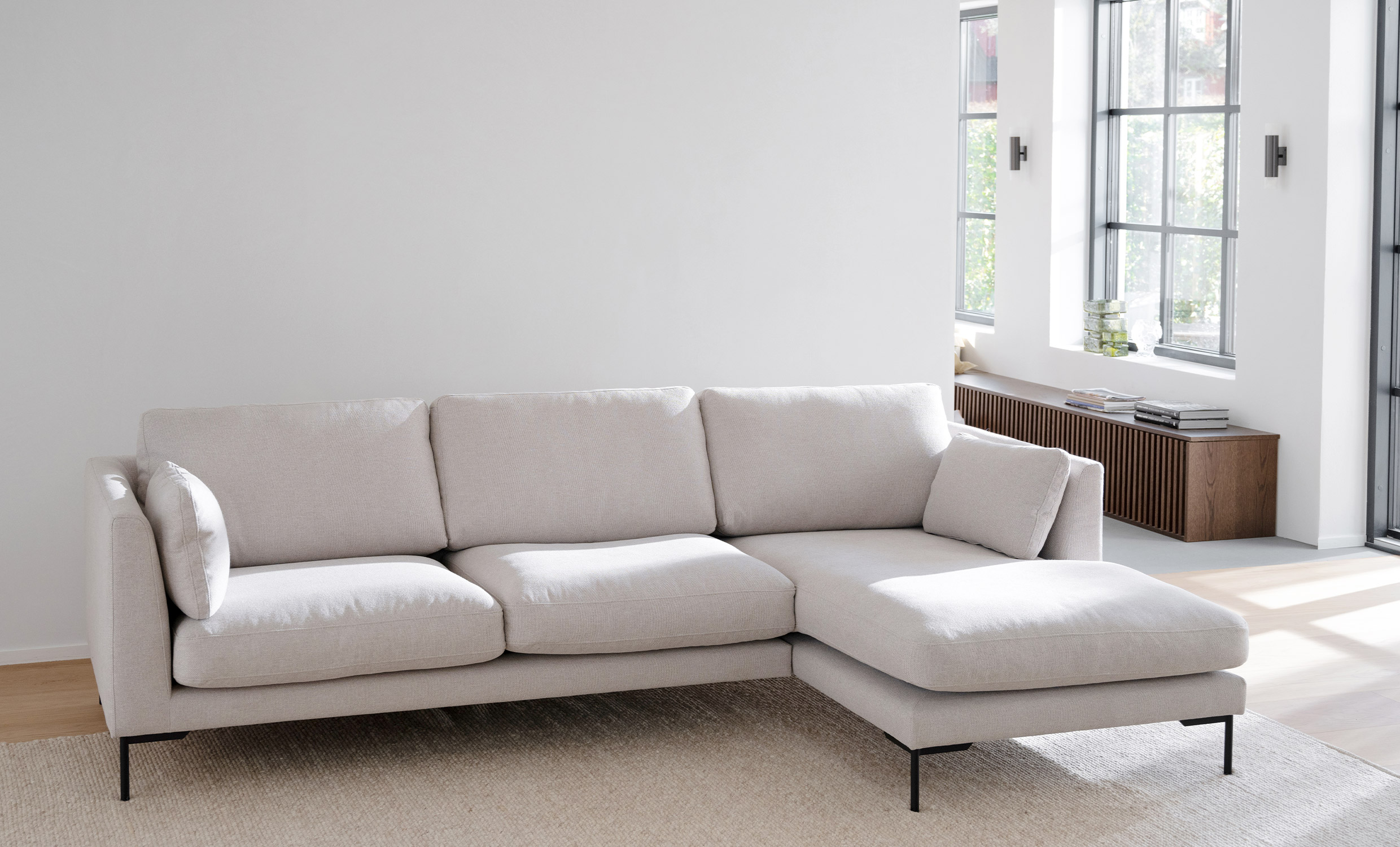 CORWIN Divansofa Hyre Lys beige