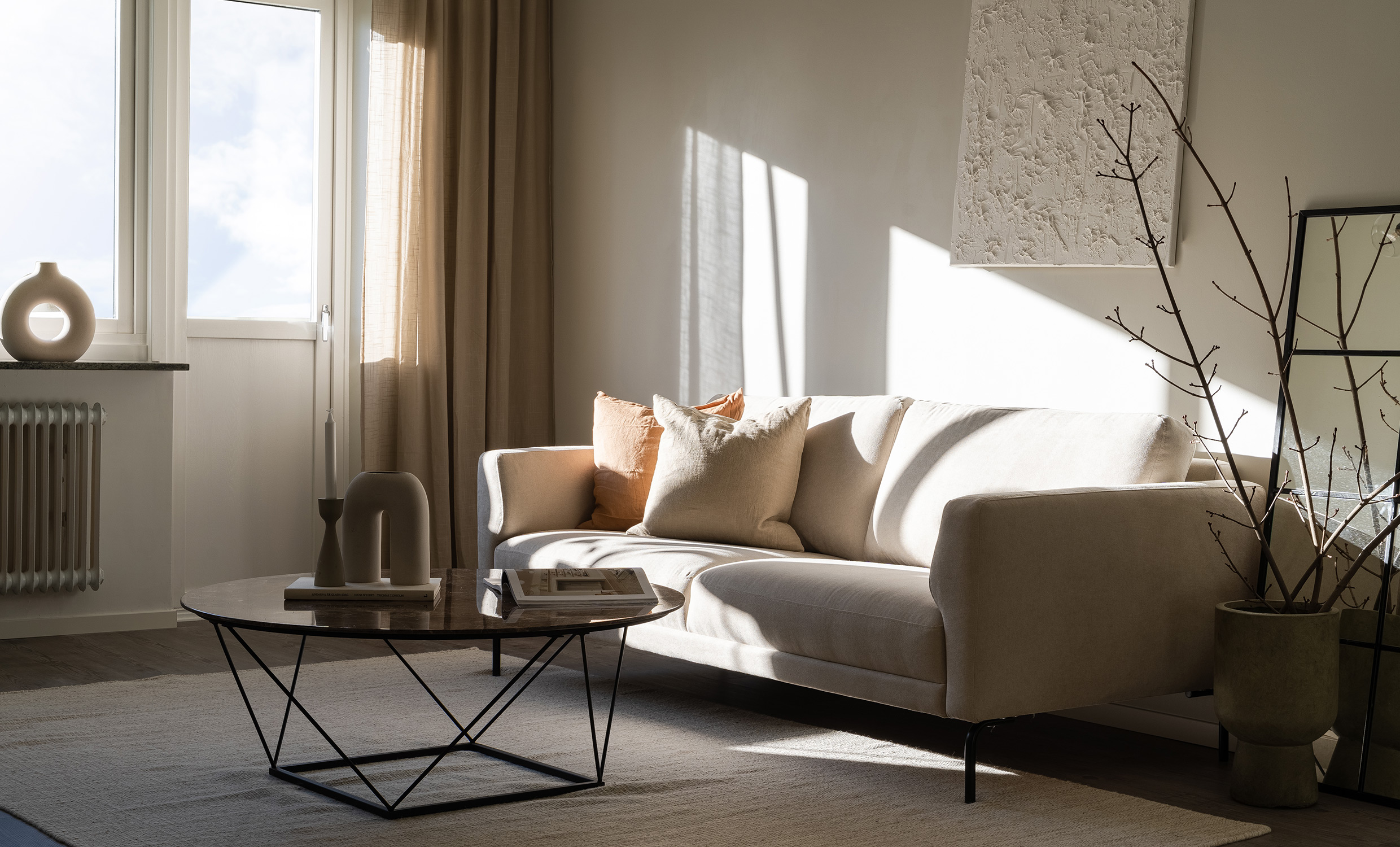 PORTOFINO 3-seters sofa Mrk beige