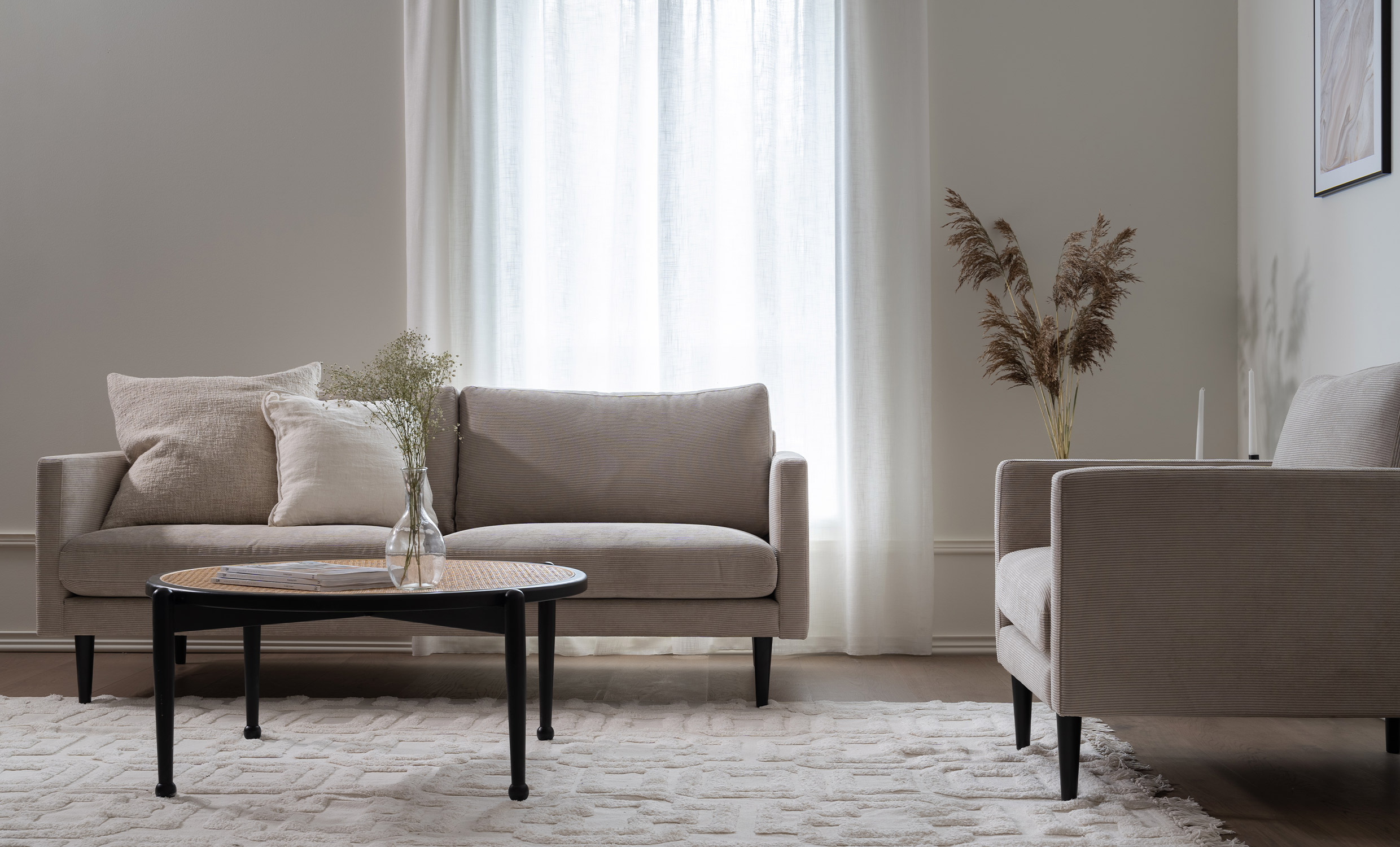 SPELLO 3-seters sofa Manchester Greige