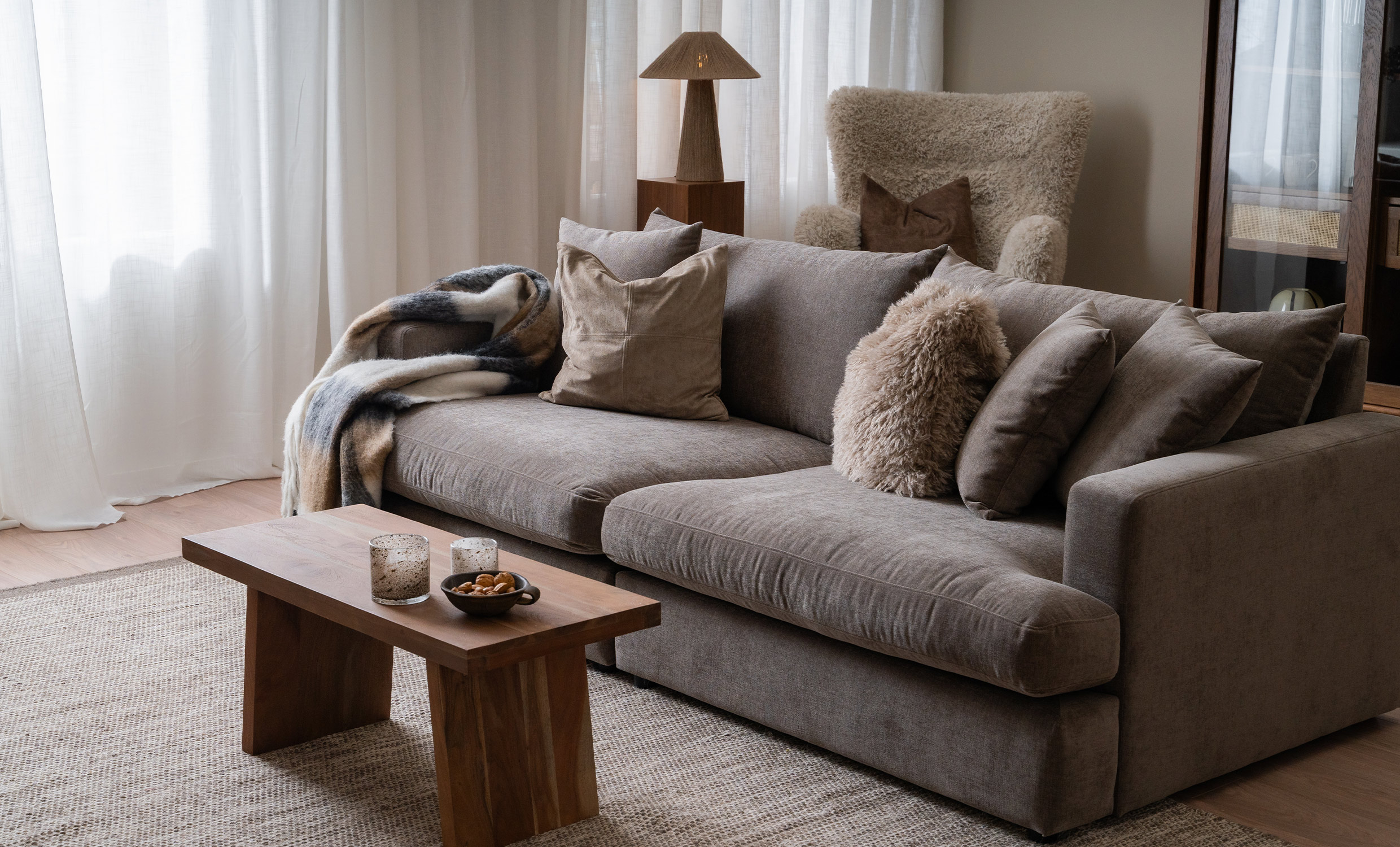 BOLNUEVO 3-seters sofa Muldvarp