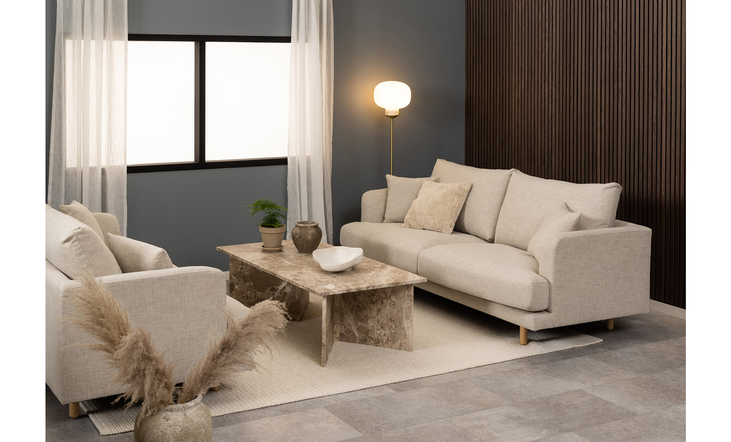 VERA Sofabord 140 Marmor Beige