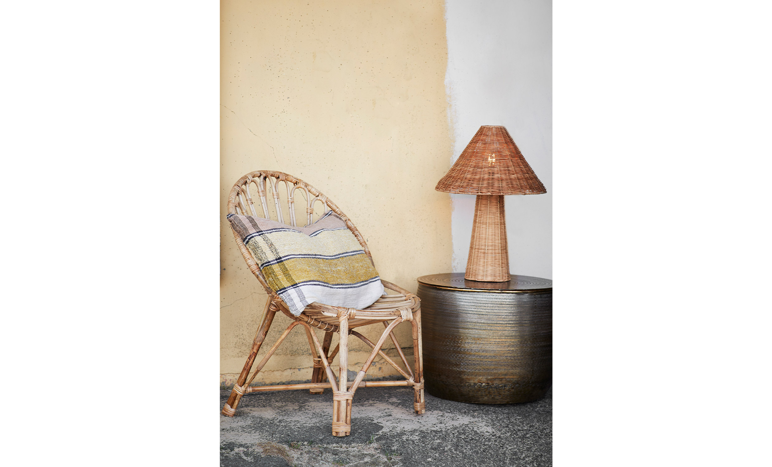 RATTAN Bordlampe Natur