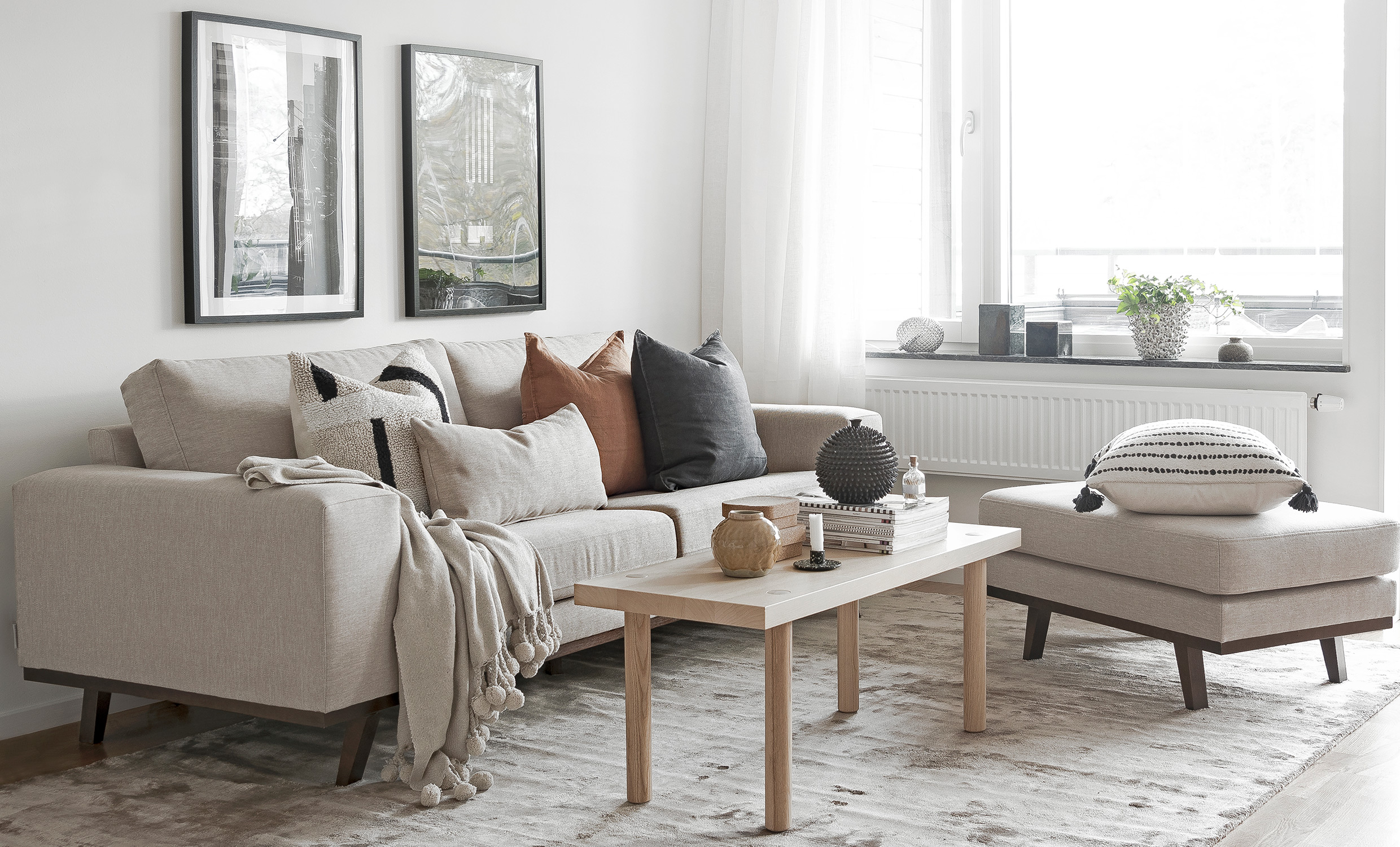 STOCKHOLM Fusion 3-seters sofa Greige