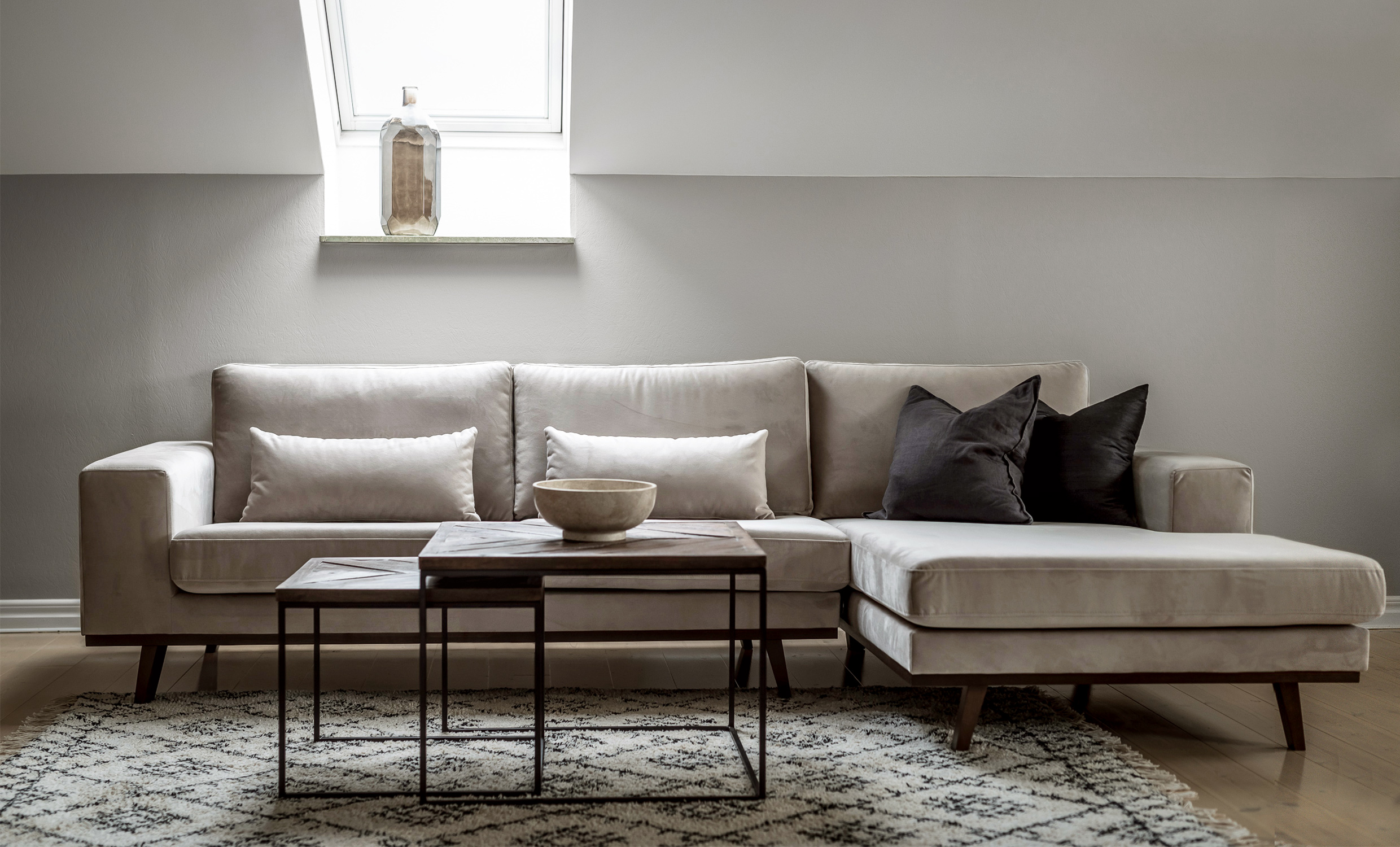 STOCKHOLM Divansofa Hyre Velvet Edition Bl