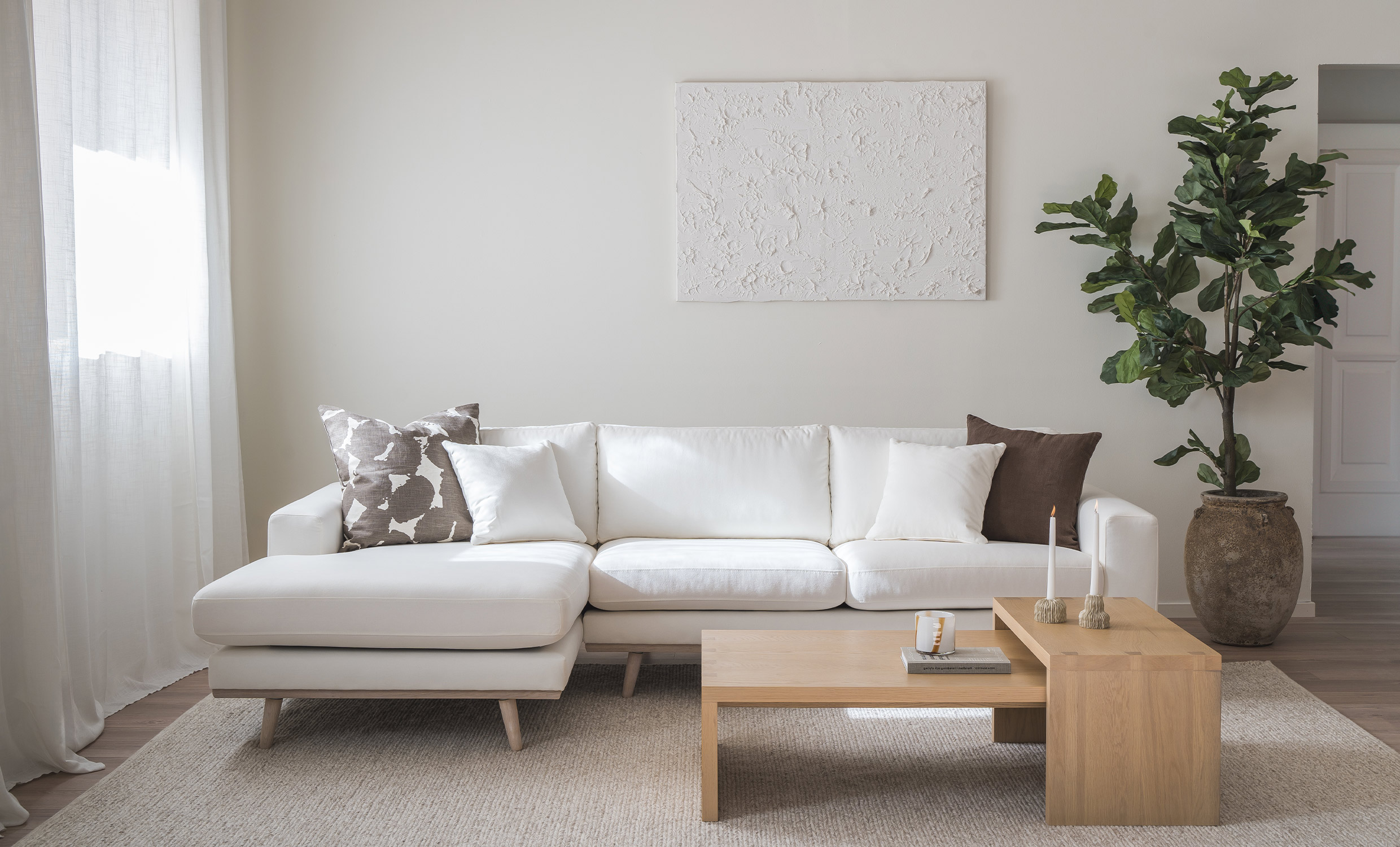 STOCKHOLM PREMIUM Sofa Venstre Offwhite