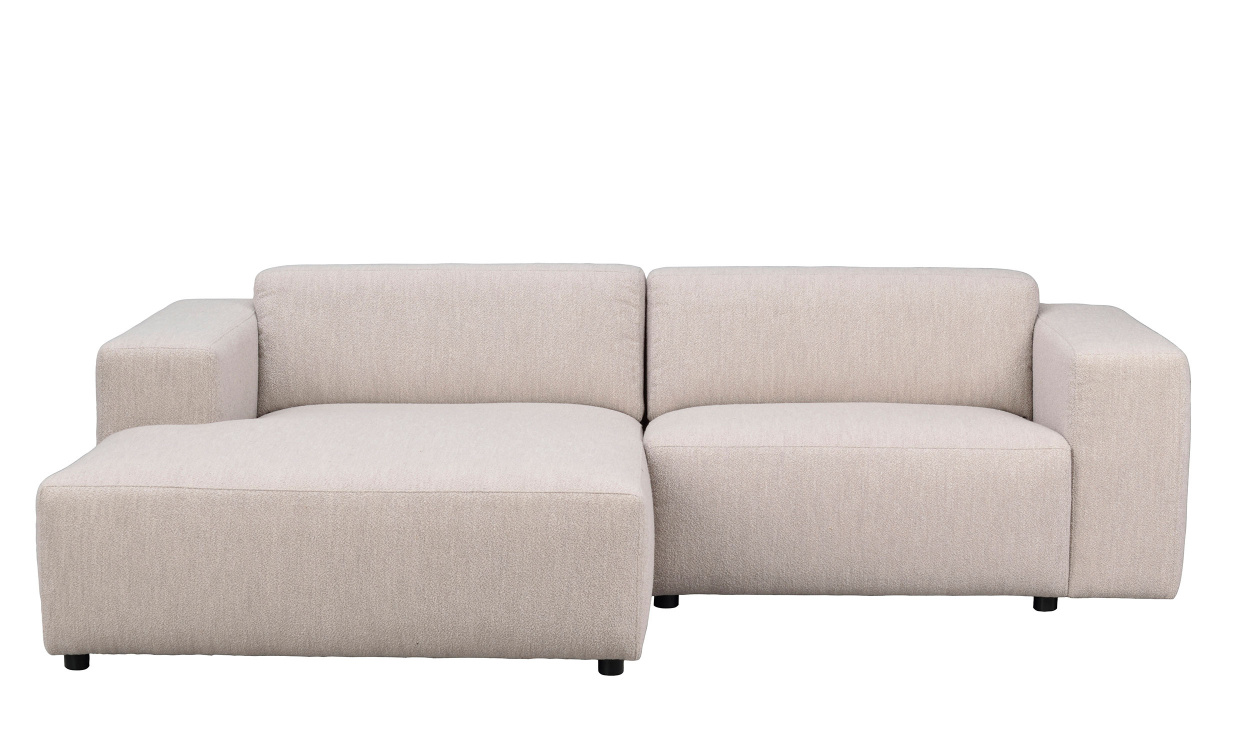 WILLARD sofa 3-seters sjeselong venstre lys beige i gruppen Stue / Sofaer / Divansofaer hos Sofas & more (121336)