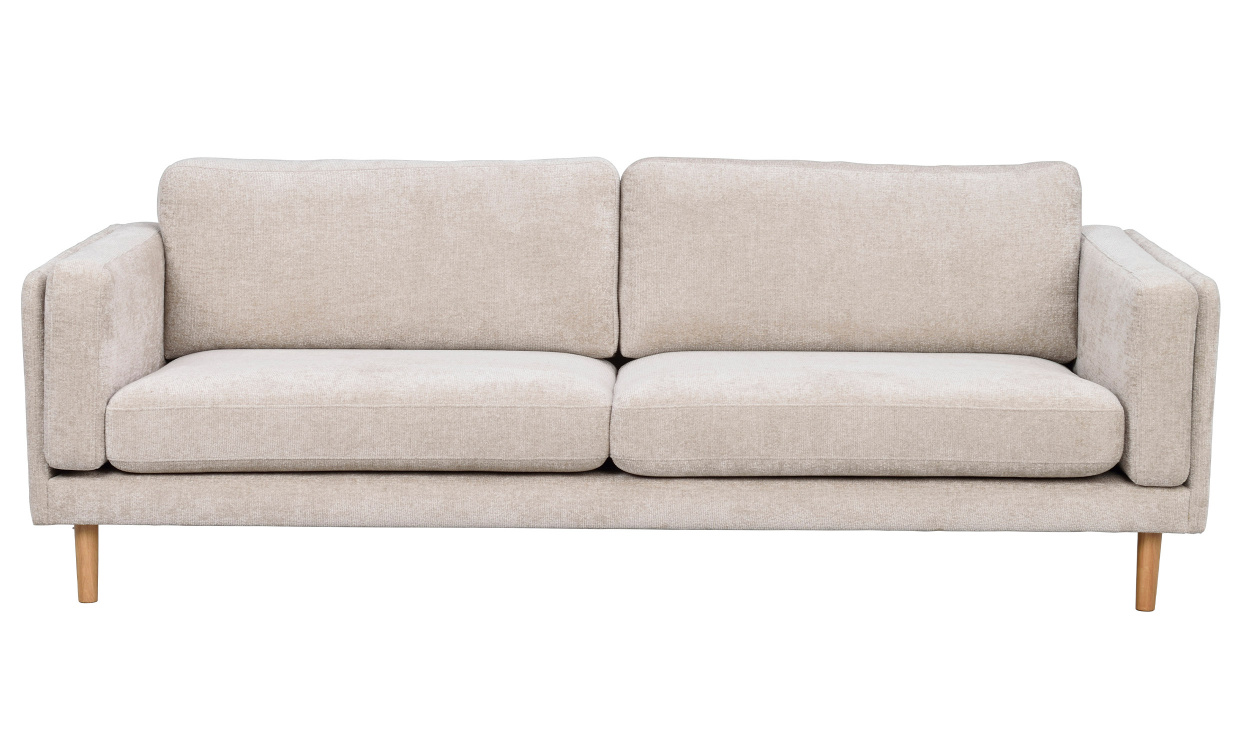 BRADEN 3-seters sofa Lys beige/Eik i gruppen Stue / Sofaer / 3-seters sofaer hos Sofas & more (123705)