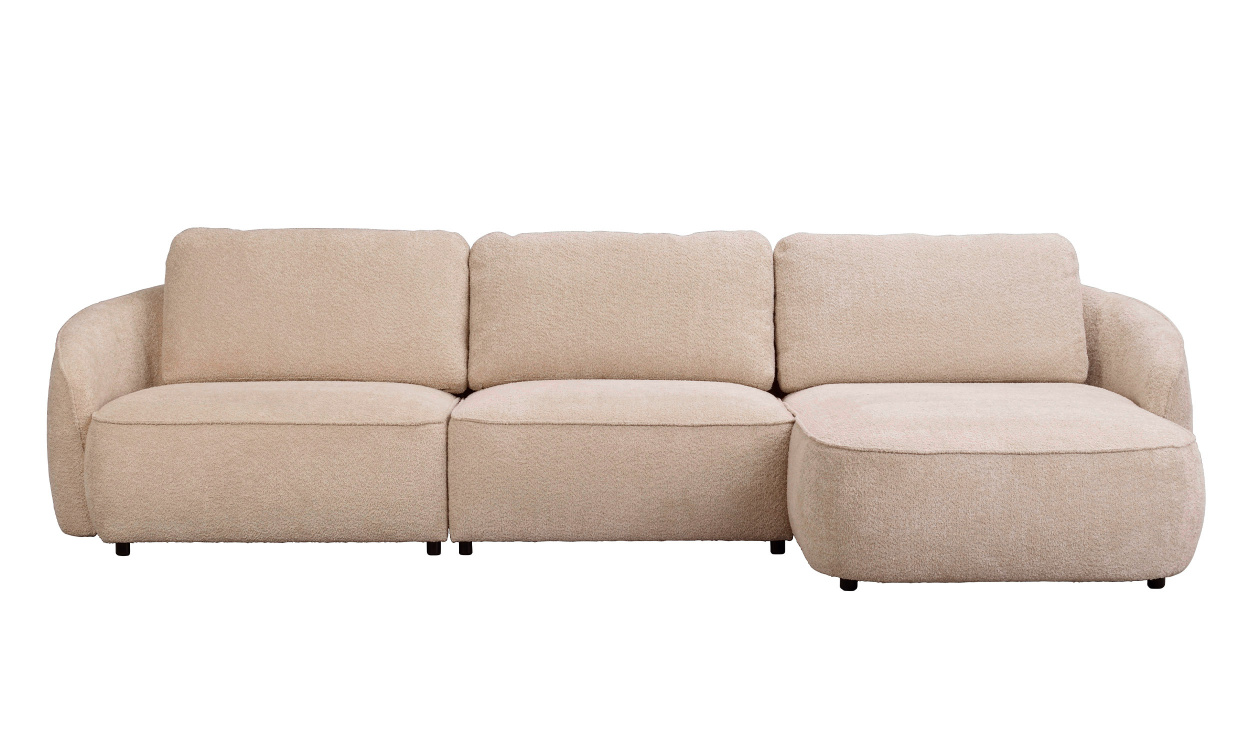 NORRIS Divansofa L Hyre Lys beige i gruppen Stue / Sofaer / Divansofaer hos Sofas & more (124573)