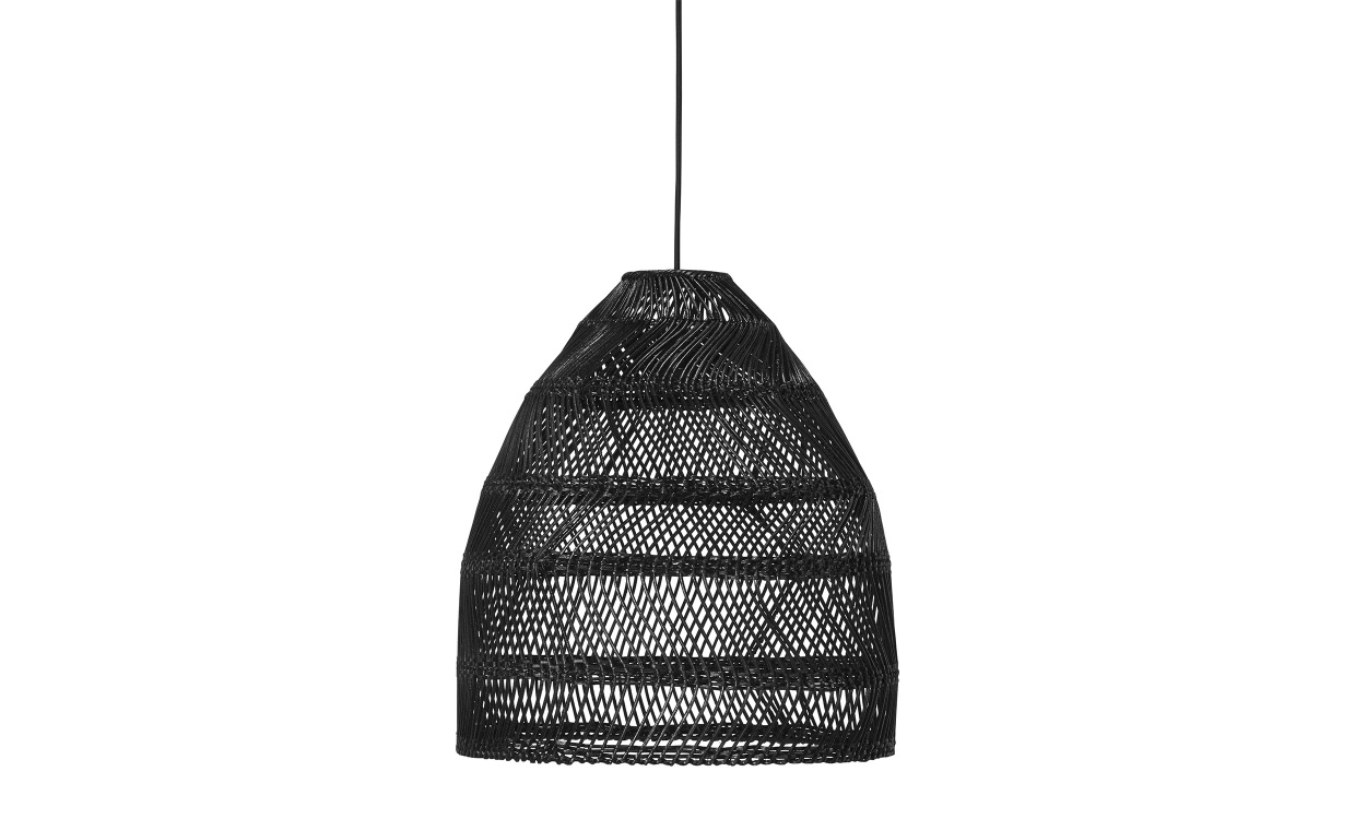 MAJA Takskjerm Rattan Black 36 cm i gruppen Belysning / Tilbehr / Lampeskjermer hos Sofas & more (3436-BT02)