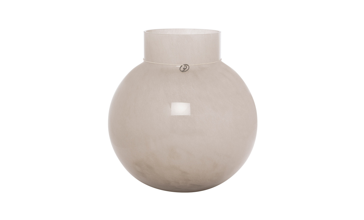 GLASSVASE Rund 25cm Beige i gruppen Dekorasjon / Vaser og Potter hos Sofas & more (364347)