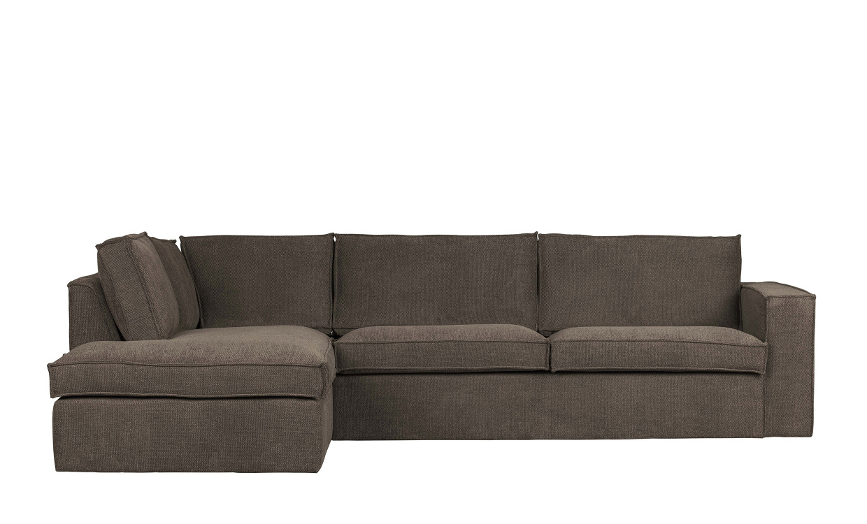 FREDDIE Divan sofa Venstre Mrk brun i gruppen Stue / Sofaer / Divansofaer hos Sofas & more (377318-H)