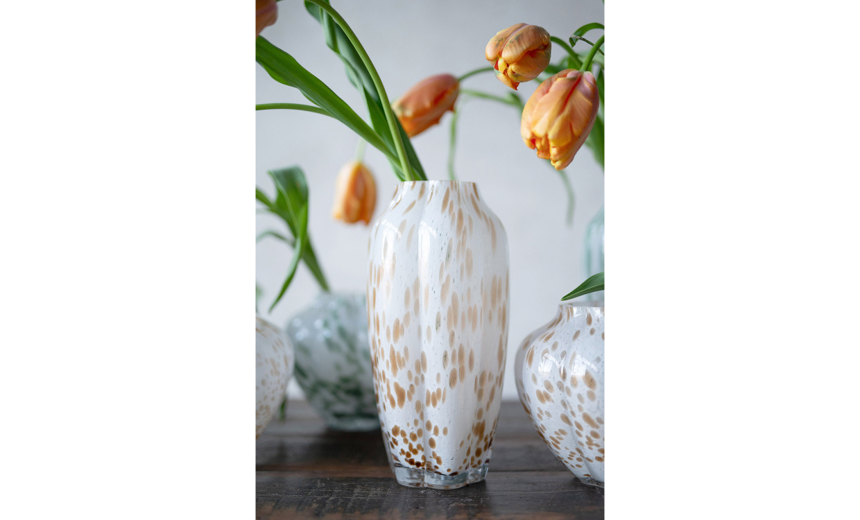 MELLA Vase Hy Hvit/Beige i gruppen Dekorasjon / Vaser og Potter hos Sofas & more (40401)