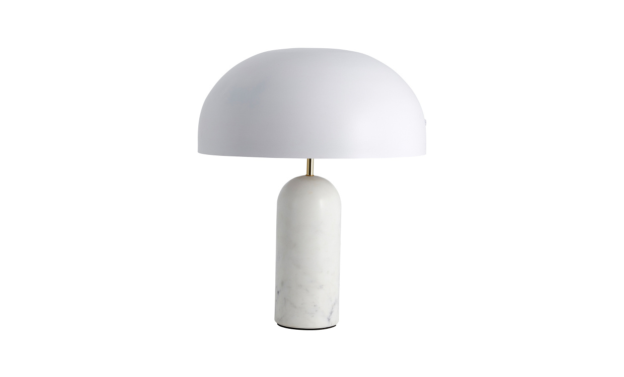 ATLAS Bordlampe Marmor Hvit i gruppen Belysning / Lamper / Bordlamper hos Sofas & more (4132)