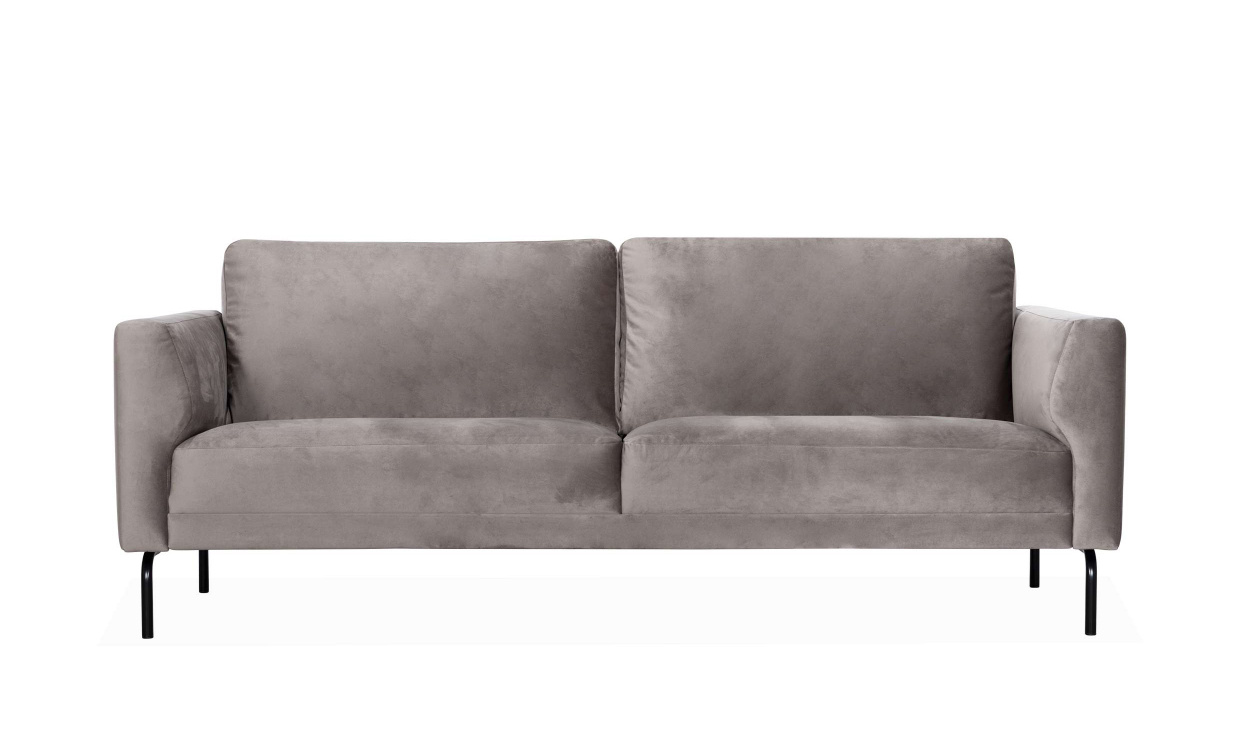 PORTOFINO 3-seters sofa Velvet Lys gr i gruppen Stue / Sofaer / Flyelssofaer / hos Sofas & more (4809)