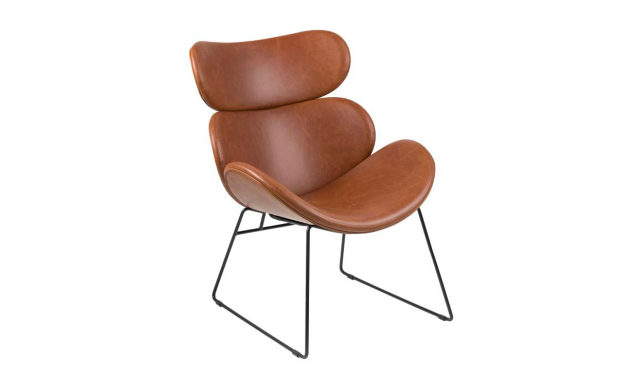 CEASAR Lounge Chair Brun/Sort i gruppen Soverom / Soveromsmbler / Sittembler hos Sofas & more (71694)