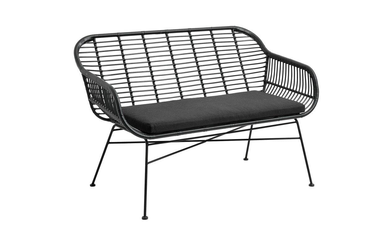 GARDEN Sofa Svart i gruppen Utembler / Hagegrupper / Kafgrupper & mbler hos Sofas & more (8597)