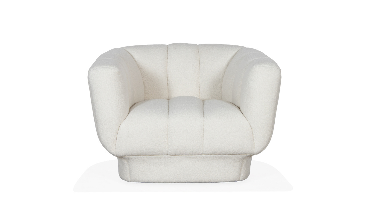 LE-BON Lenestol Teddy Offwhite i gruppen Stue / Lenestoler / Hvite lenestoler hos Sofas & more (BH-A233-XZT368-1)