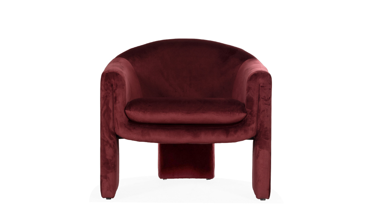 BOOGI Lounge lenestol Velvet Plum i gruppen Stue / Lenestoler / Flyelslenestoler hos Sofas & more (BH-A422-ZF-11)