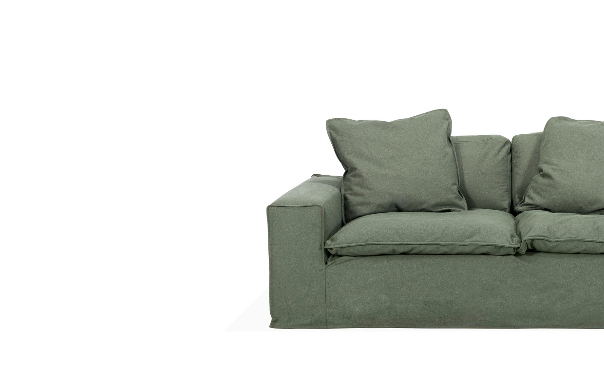 POLSTER Dover Grand Deluxe 3-seters sofa Grnn i gruppen Stue / Sofaer / hos Sofas & more (DO3SBR801-COVER)