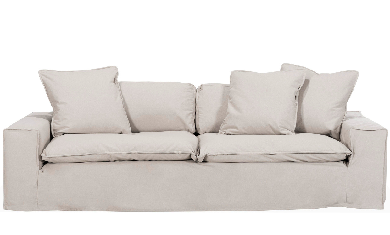 DOVER Grand Deluxe 4-seters sofa Linnebeige i gruppen Stue / Sofaer / hos Sofas & more (DO4SBR002)