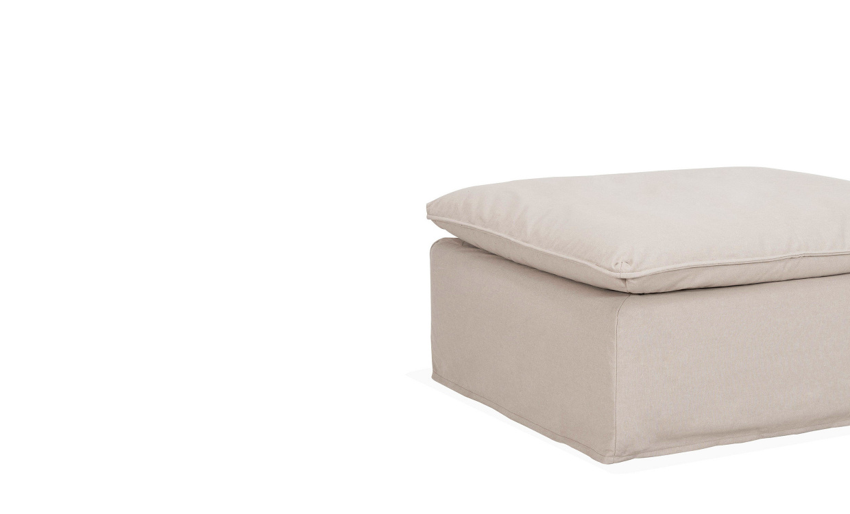 POLSTER Dover Grand Deluxe fotskammel Lin Beige i gruppen Stue / Klr hos Sofas & more (DOFSBR002-COVER)