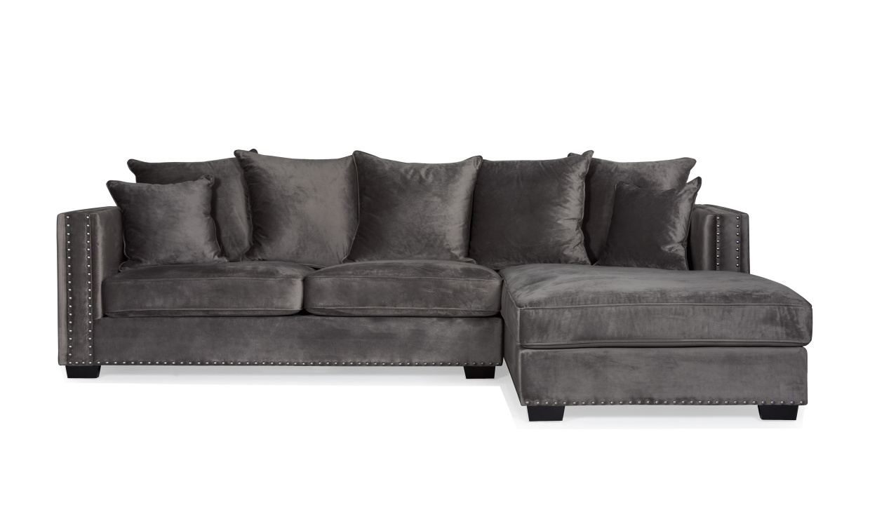 MANHATTAN Divansofa Hyre Mrk gr i gruppen Stue / Sofaer / Flyelssofaer / hos Sofas & more (HS-313-LR-40)