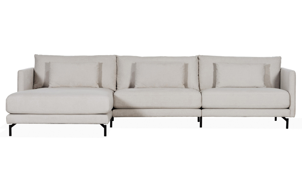 LINDE Sofa Stor Venstre Beige i gruppen Stue / Sofaer / Divansofaer hos Sofas & more (LID3PA05)