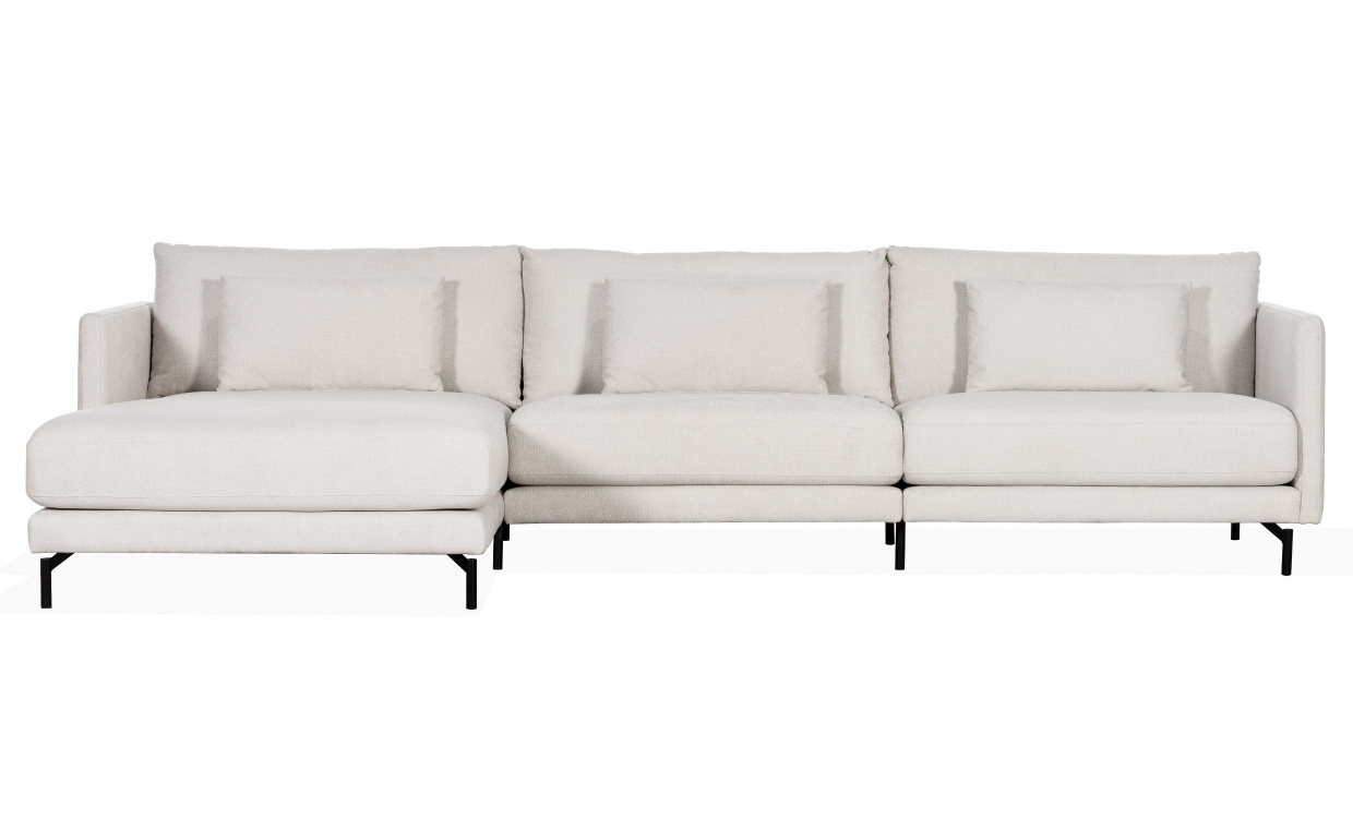 LINDE Sofa Stor Venstre Offwhite i gruppen Stue / Sofaer / Divansofaer hos Sofas & more (LID3PA06)