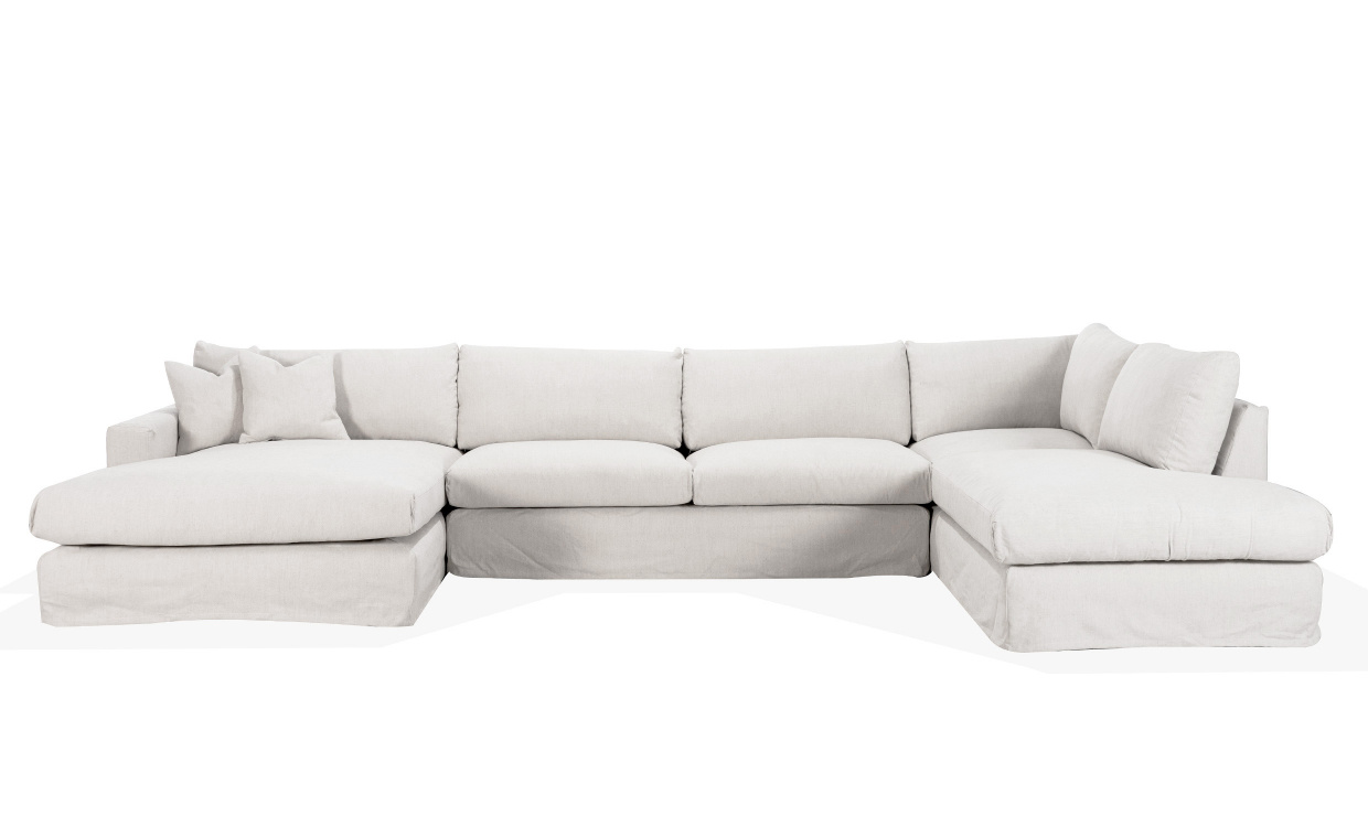 MAXIME U-sofa Hyre Hvit i gruppen Stue / Sofaer / hos Sofas & more (MXD3AVI)