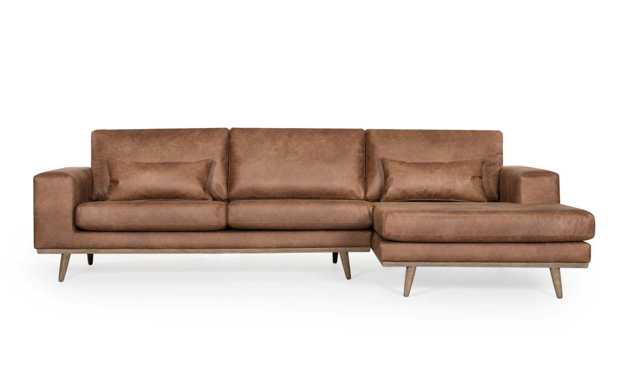 STOCKHOLM Leather Divansofa Hyre Cogna i gruppen Stue / Sofaer / Skinnsofaer / hos Sofas & more (N-ST3DEZ4OL)