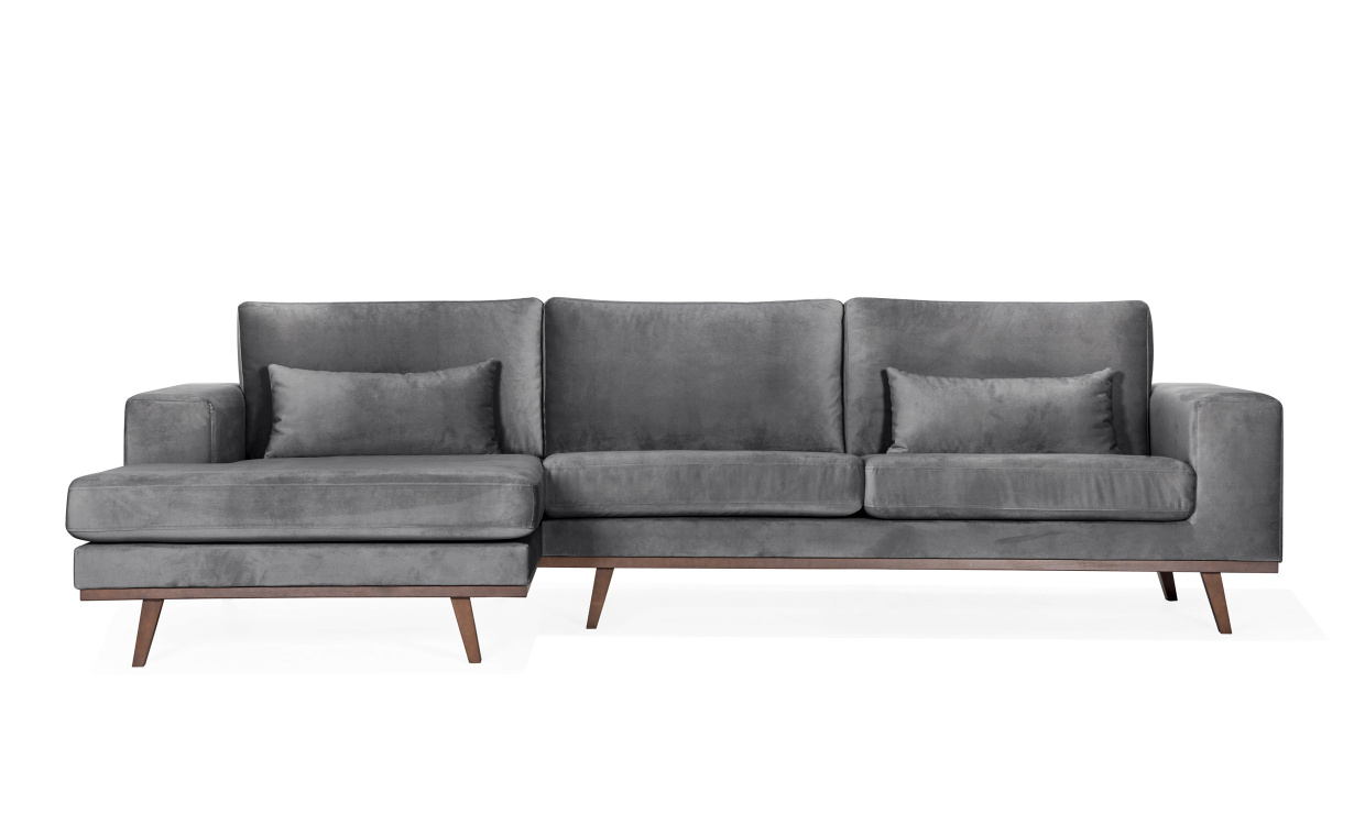 STOCKHOLM Divansofa Venstre Velvet Edition Mrk gr i gruppen Stue / Sofaer / Flyelssofaer / hos Sofas & more (STD3RI96)