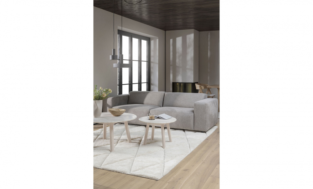 TARANSAY Sofabord Beige Travertin/Hvitpigmentert Eik i gruppen Stue / Sofabord hos Sofas & more (120844)