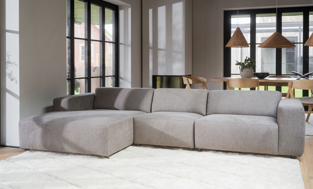 WILLARD sofa 4-seters sjeselong venstre beige i gruppen Stue / Sofaer hos Sofas & more (121317)