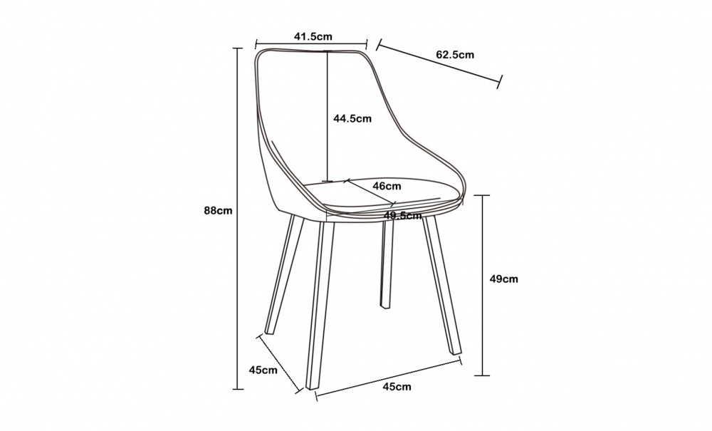 ARNOR Svingstol Gr i gruppen Spiseplass / Sittembler / Stoler hos Sofas & more (20220009)