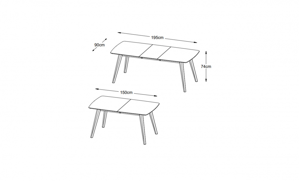 SOLEIL Spisebord 150-190 Natur i gruppen Spiseplass / Bord / Spisebord hos Sofas & more (24840200)