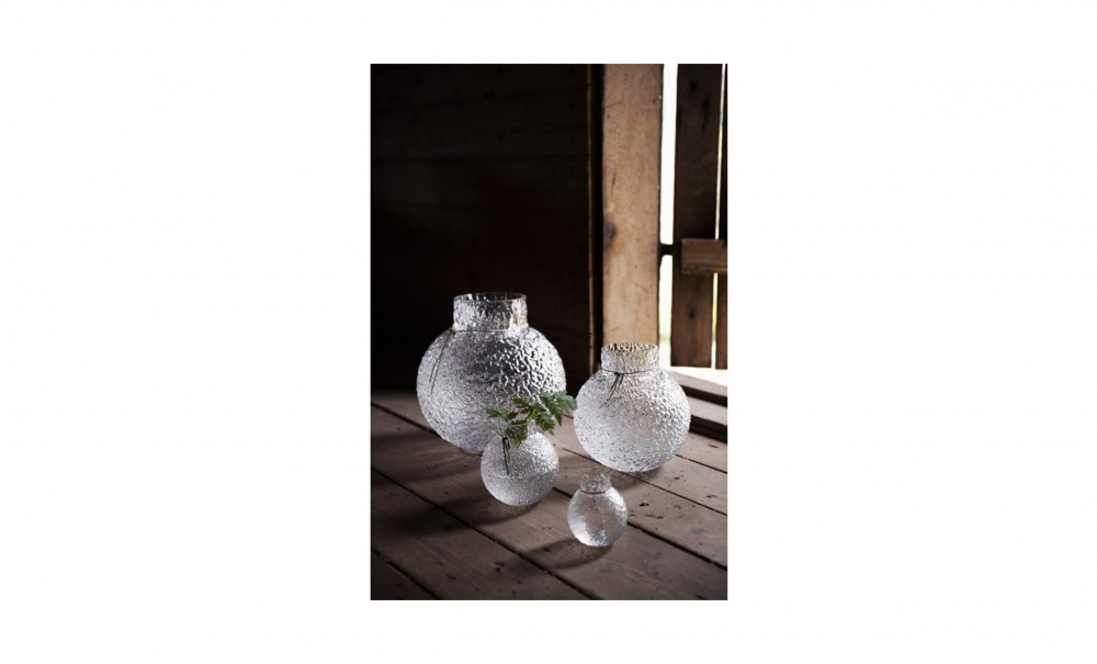 GLASSVASE Mnstret Struktur 22 cm klar, 22 i gruppen Dekorasjon / Vaser og Potter hos Sofas & more (364322)