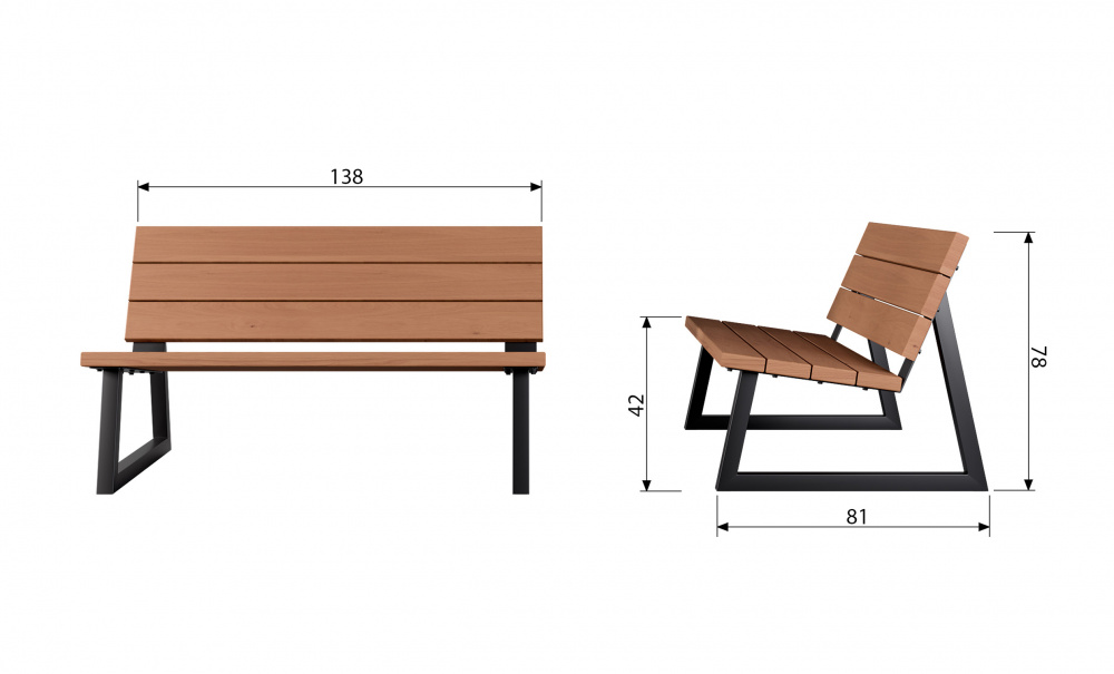 BANCO Utesofa natur/sort i gruppen Utembler / Sittembler / Sofaer hos Sofas & more (373476-N)