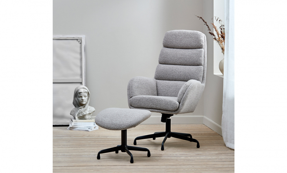 POLO Recliner og Fotskammel Taupe i gruppen Stue / Lenestoler hos Sofas & more (48010004)