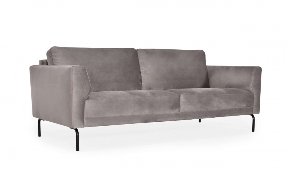 PORTOFINO 3-seters sofa Velvet Lys gr i gruppen Stue / Sofaer / Flyelssofaer / hos Sofas & more (4809)